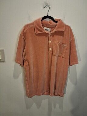 Oas Size XL Peach Girona Velour Short Sleeves Polo